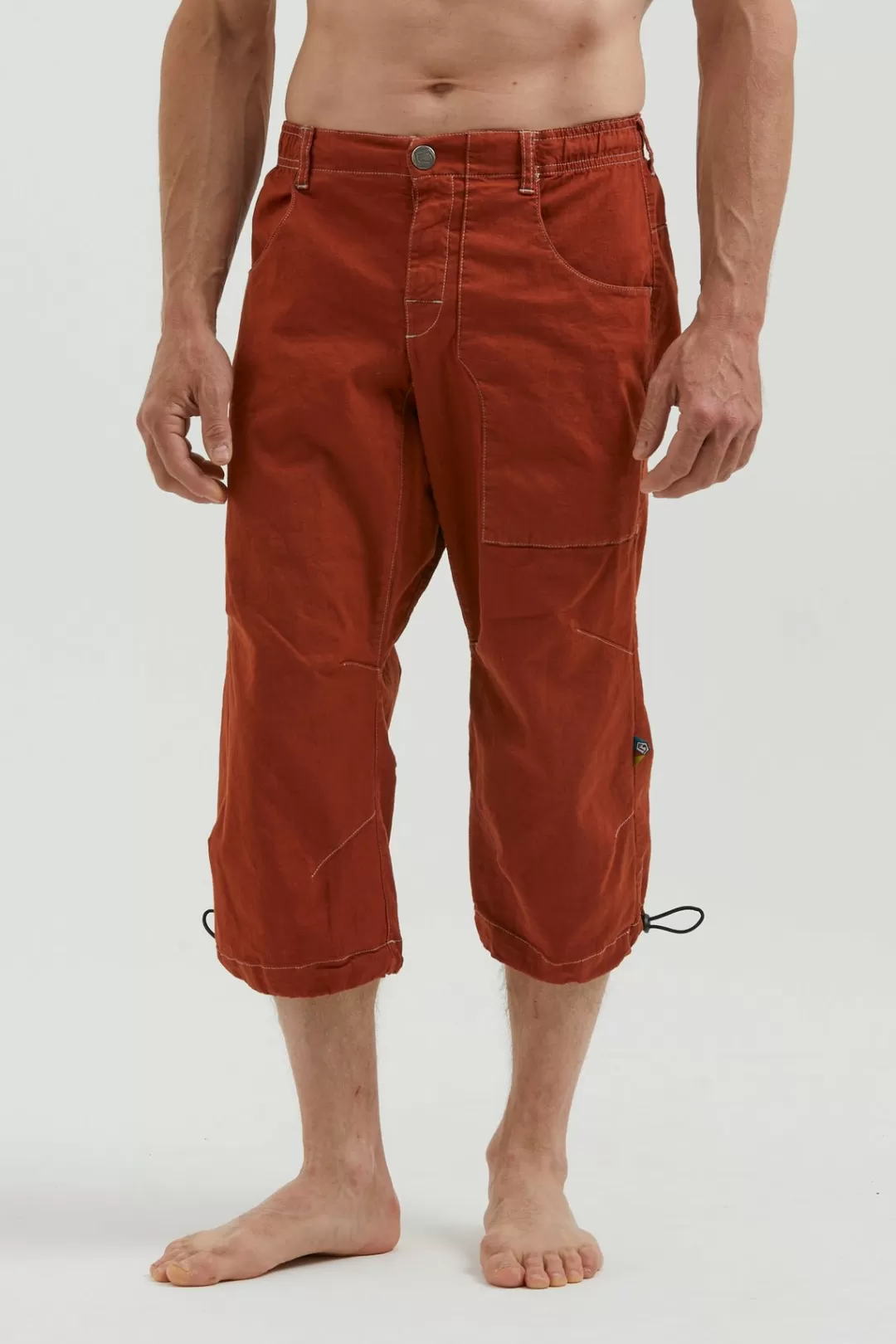 E9 Kurze Hose | Fuoco Flax 3/4 Red-Clay